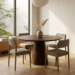 Eleonora Eettafels|eettafel Aron rond 130 bruin