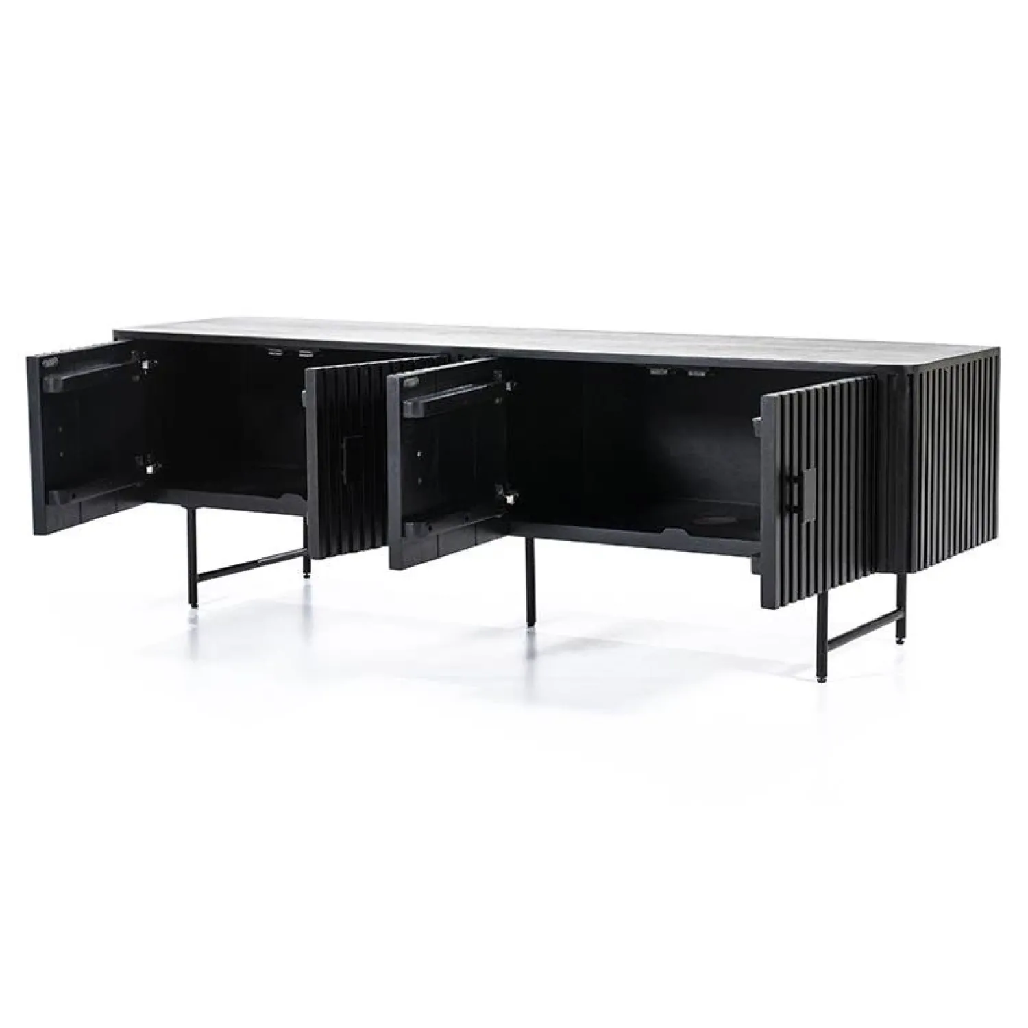 Eleonora Industriele Kasten|Tv Meubels|tv meubel Remi 4-drs. 170cm zwart