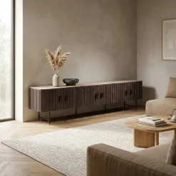 Eleonora Industriele Kasten|Tv Meubels|tv meubel Remi 6-drs. 250cm bruin