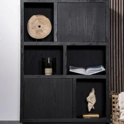 Eleonora Vakkenkasten|Boekenkasten|vakkenkast Helsinki 120cm zwart