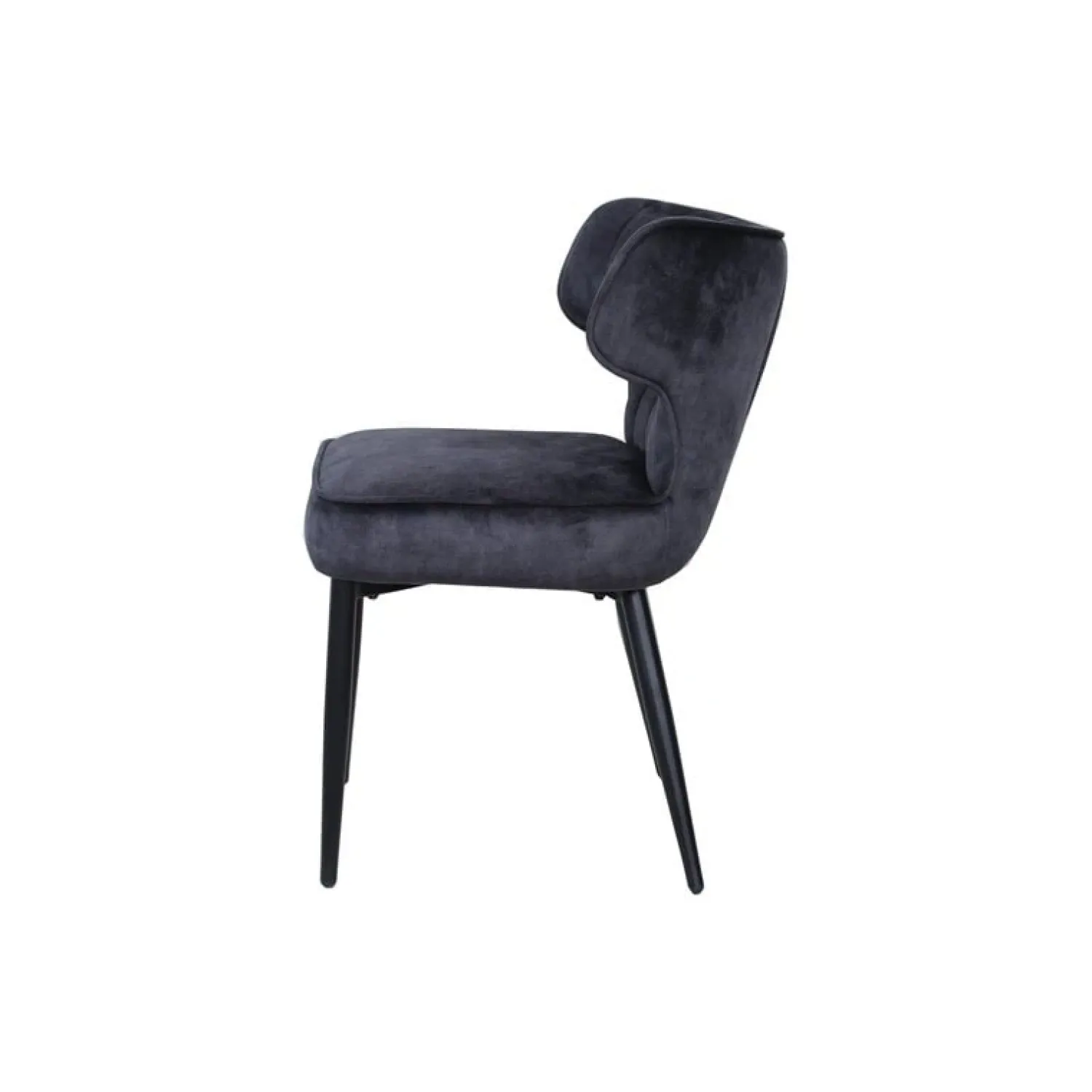 PTMD Eetkamerstoelen|Elin Eetkamerstoel Antraciet Velvet