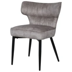 PTMD Eetkamerstoelen|Elin Eetkamerstoel Taupe Velvet