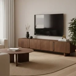 Vane Living Industriele Kasten|Tv Meubels|Elin Tv meubel Walnoot 200 cm