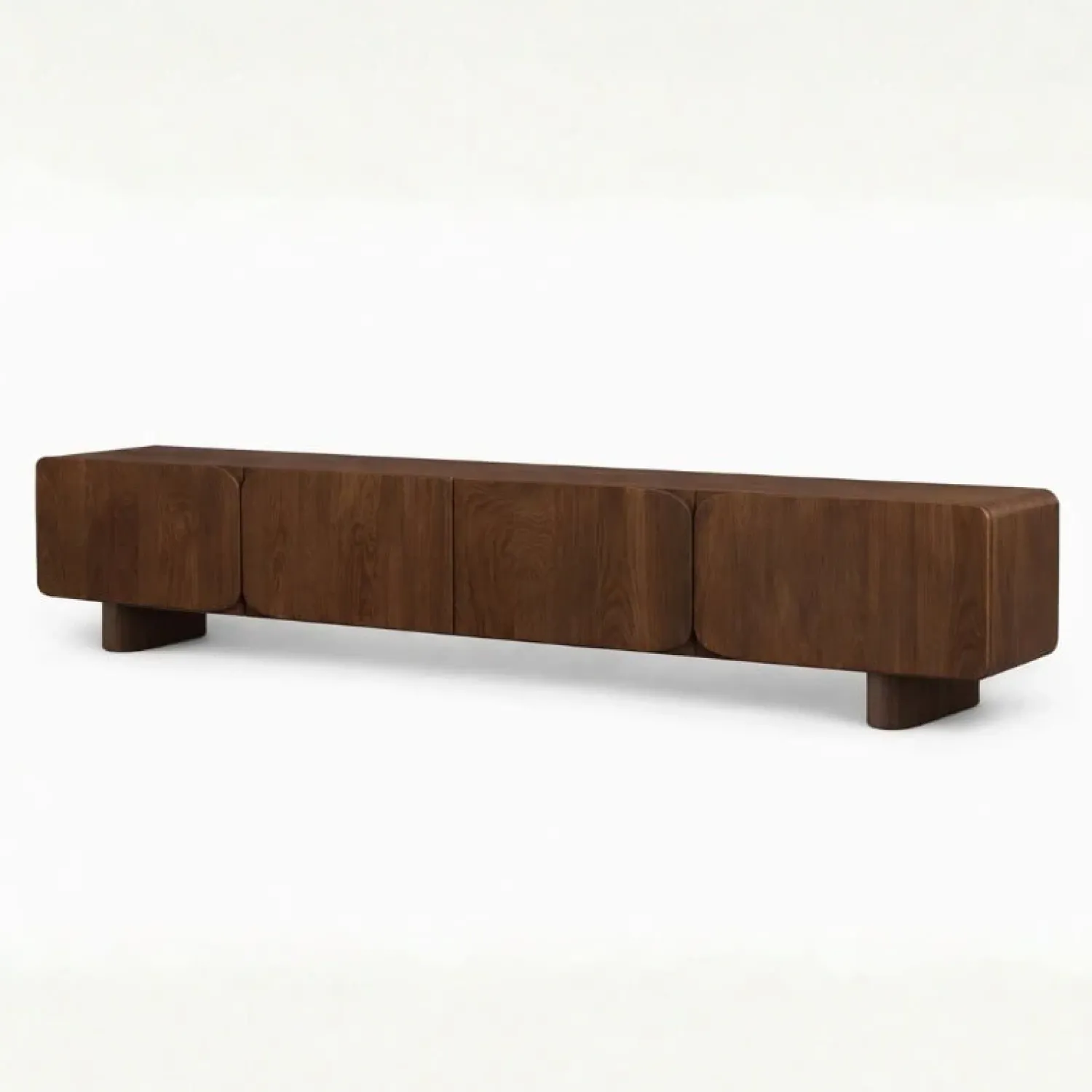 Vane Living Industriele Kasten|Tv Meubels|Elin Tv meubel Walnoot Pootjes 230 cm