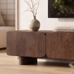 Vane Living Industriele Kasten|Tv Meubels|Elin Tv meubel Walnoot Pootjes 230 cm
