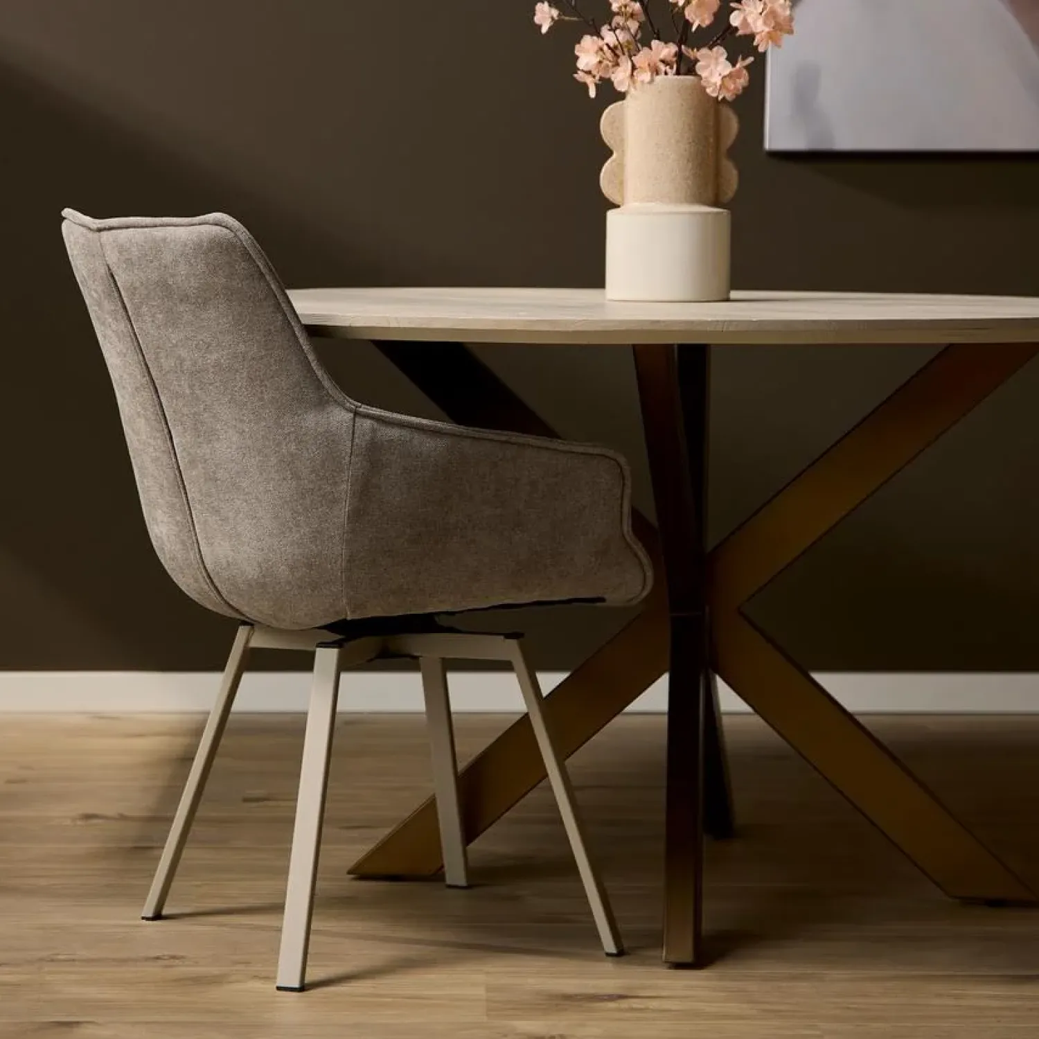 Furndea Eetkamerstoelen|Elise Eetkamerstoel Taupe