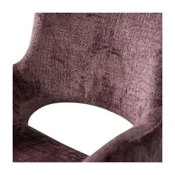 WOOOD Eetkamerstoelen|Eliva Eetkamerstoel structure velvet paars set van 2