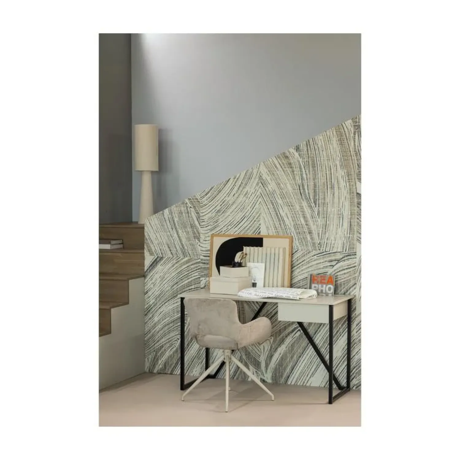 WOOOD Eetkamerstoelen|Eliva Eetkamerstoel structure velvet zand set van 2