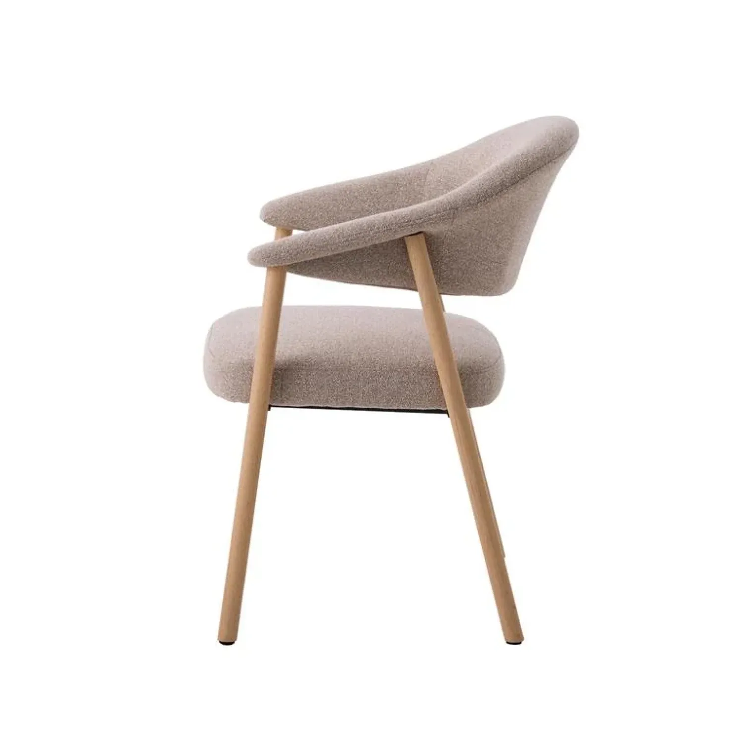 LykkeHome Eetkamerstoelen|Eliza Eetkamerstoel lichtbruin met naturel poot