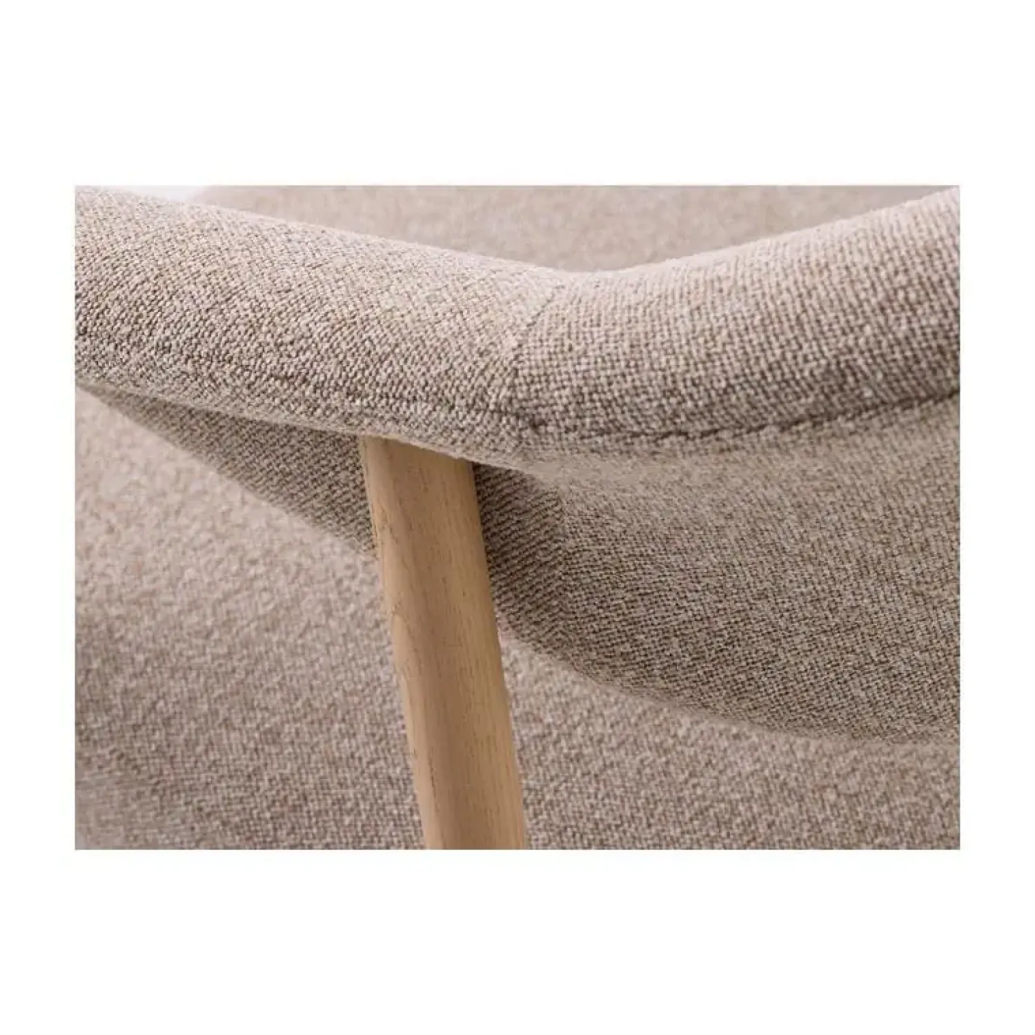 LykkeHome Eetkamerstoelen|Eliza Eetkamerstoel lichtbruin met naturel poot