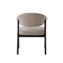 LykkeHome Eetkamerstoelen|Eliza Eetkamerstoel lichtbruin met walnoot poot