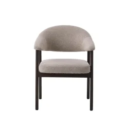 LykkeHome Eetkamerstoelen|Eliza Eetkamerstoel lichtbruin met walnoot poot