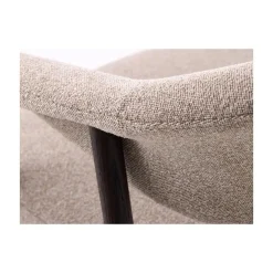 LykkeHome Eetkamerstoelen|Eliza Eetkamerstoel lichtbruin met walnoot poot