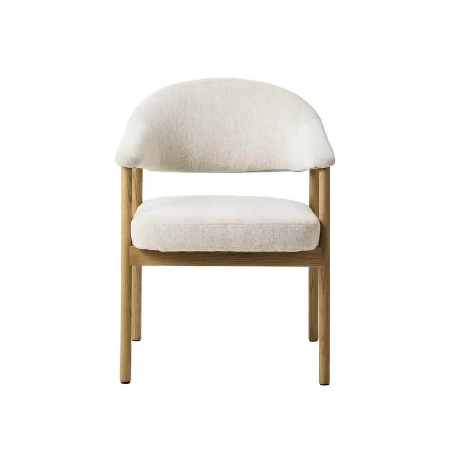 LykkeHome Eetkamerstoelen|Eliza Eetkamerstoel zand met naturel poot