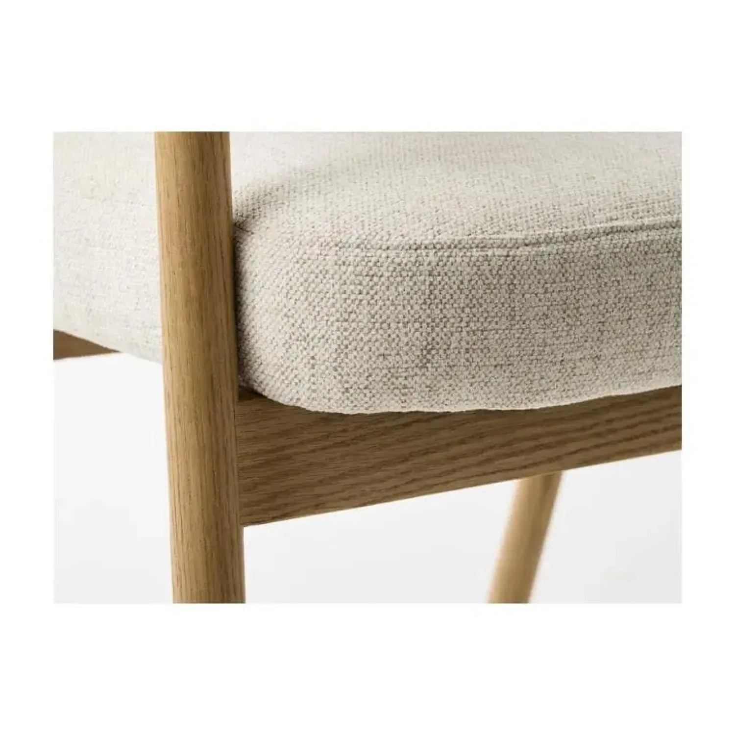 LykkeHome Eetkamerstoelen|Eliza Eetkamerstoel zand met naturel poot