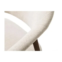 LykkeHome Eetkamerstoelen|Eliza Eetkamerstoel zand met walnoot poot