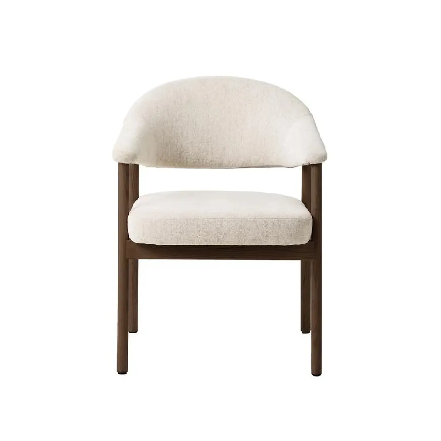LykkeHome Eetkamerstoelen|Eliza Eetkamerstoel zand met walnoot poot