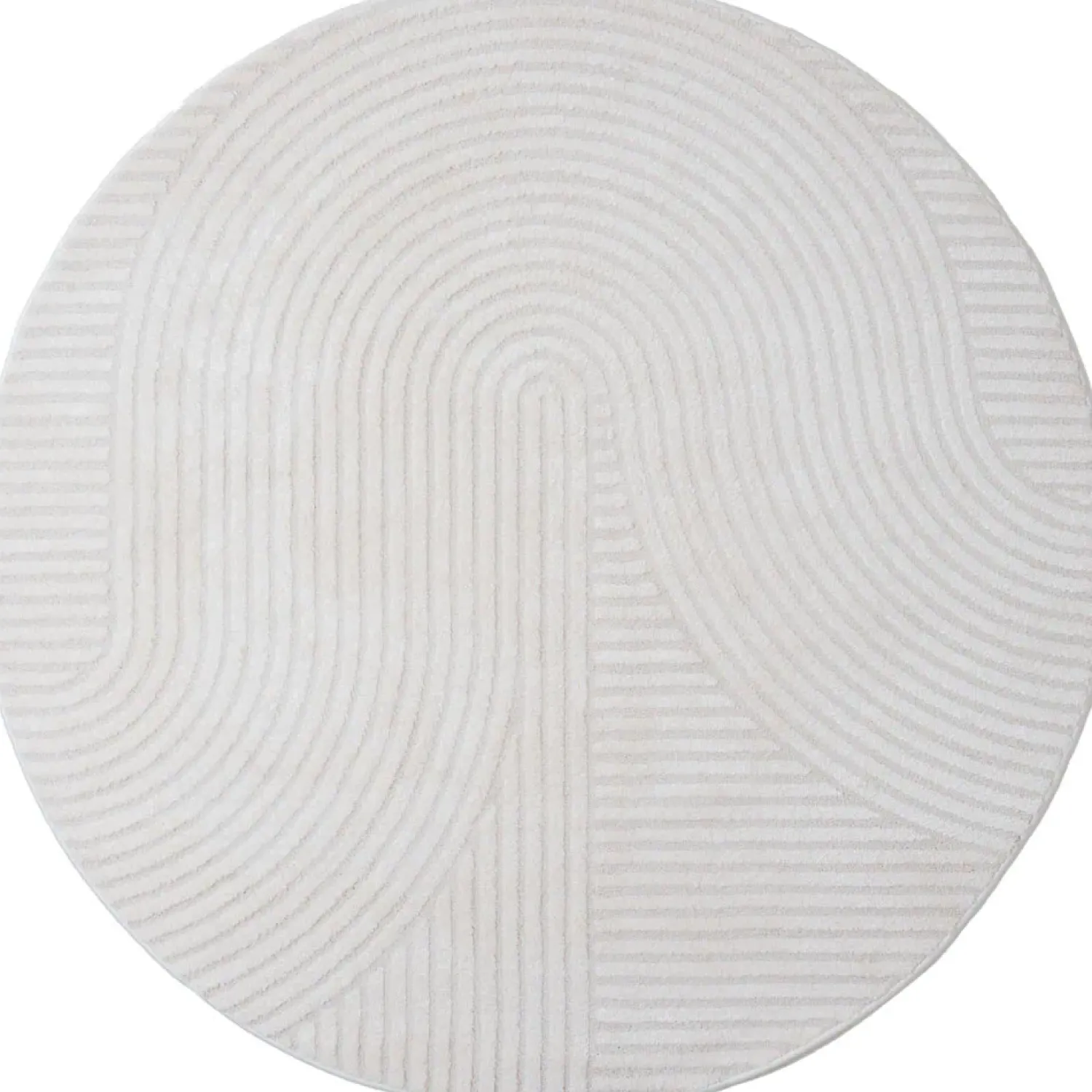 Decor 88 Vloerkleden|Ella vloerkleed Crème Rond 200x200cm