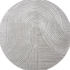 Decor 88 Vloerkleden|Ella vloerkleed Grijs Rond 160x160cm