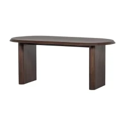 vtwonen Eettafels|Ellips Eettafel mangohout walnoot 180cm