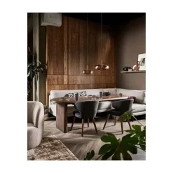 vtwonen Eettafels|Ellips Eettafel mangohout walnoot 240cm