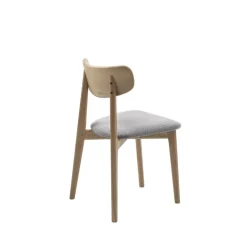 LykkeHome Eetkamerstoelen|Elma Eetkamerstoel grijs bouclé