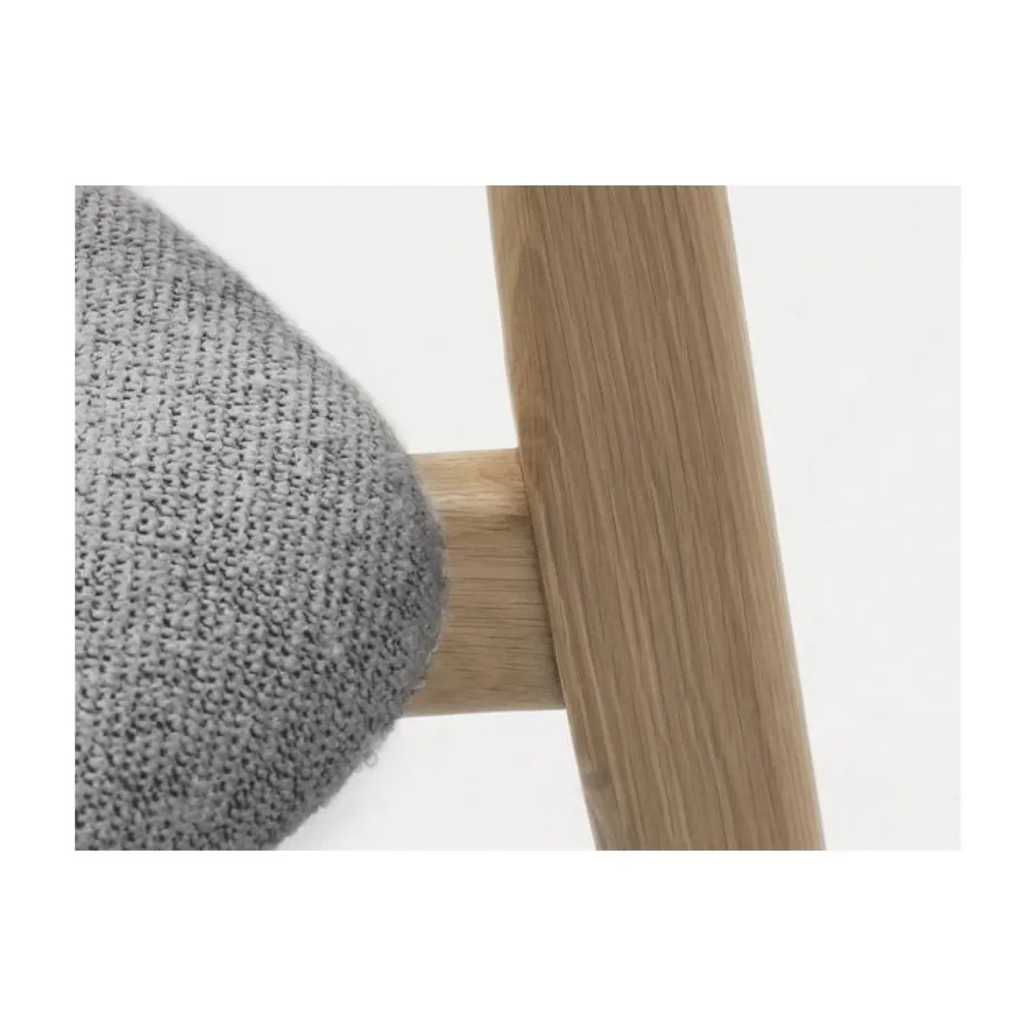 LykkeHome Eetkamerstoelen|Elma Eetkamerstoel grijs bouclé