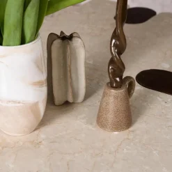 Furndea Bijzettafels|Elodie Bijzettafel Creme Marmer 57 cm