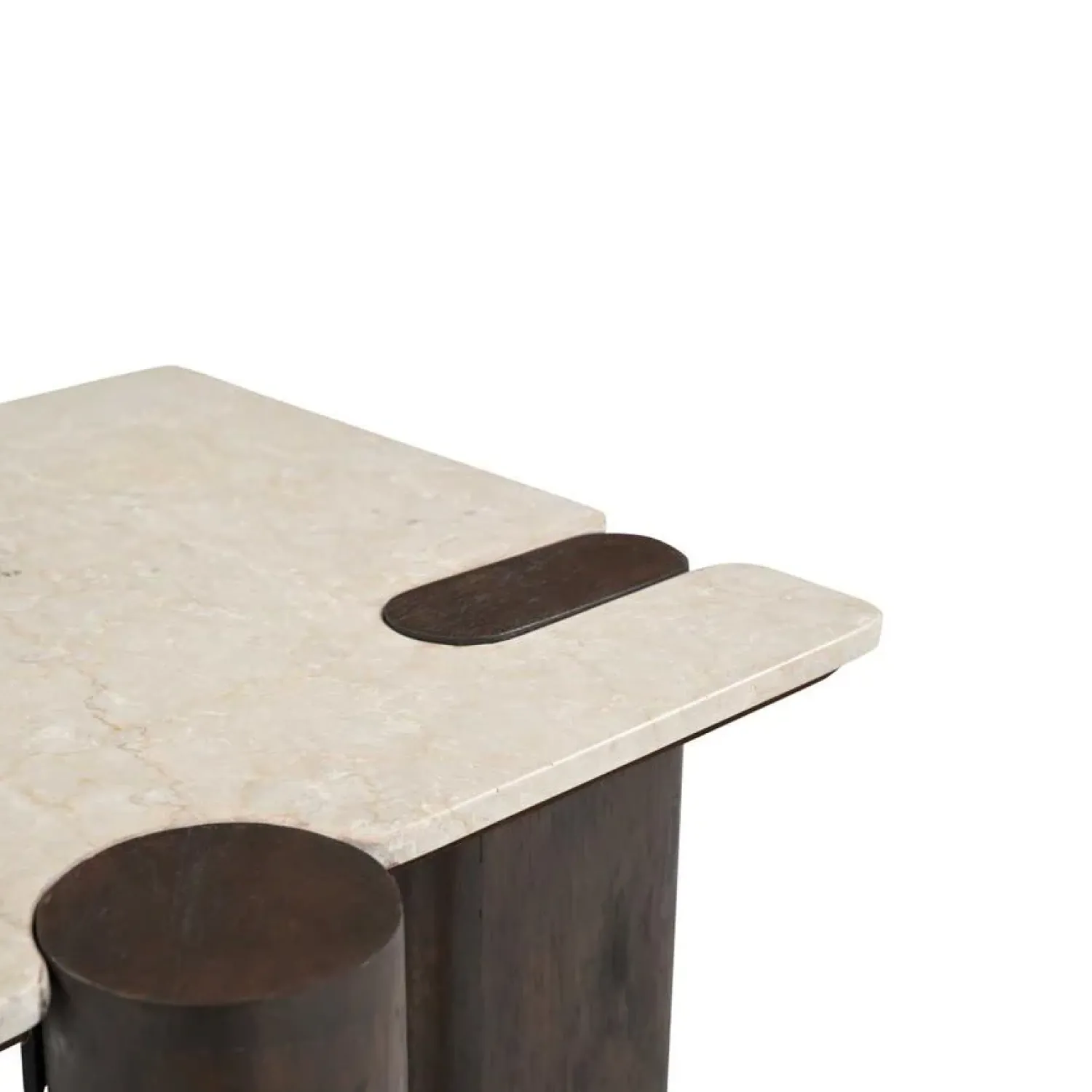 Furndea Bijzettafels|Elodie Bijzettafel Creme Marmer 57 cm
