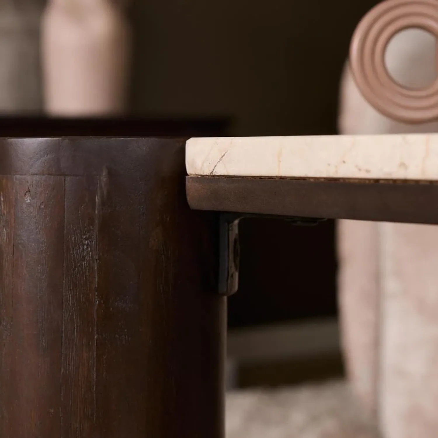 Furndea Bijzettafels|Elodie Bijzettafel Creme Marmer 57 cm