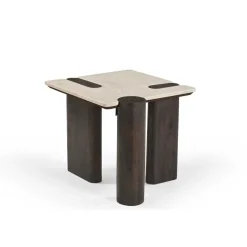 Furndea Bijzettafels|Elodie Bijzettafel Creme Marmer 57 cm