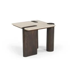 Furndea Bijzettafels|Elodie Bijzettafel Creme Marmer 57 cm