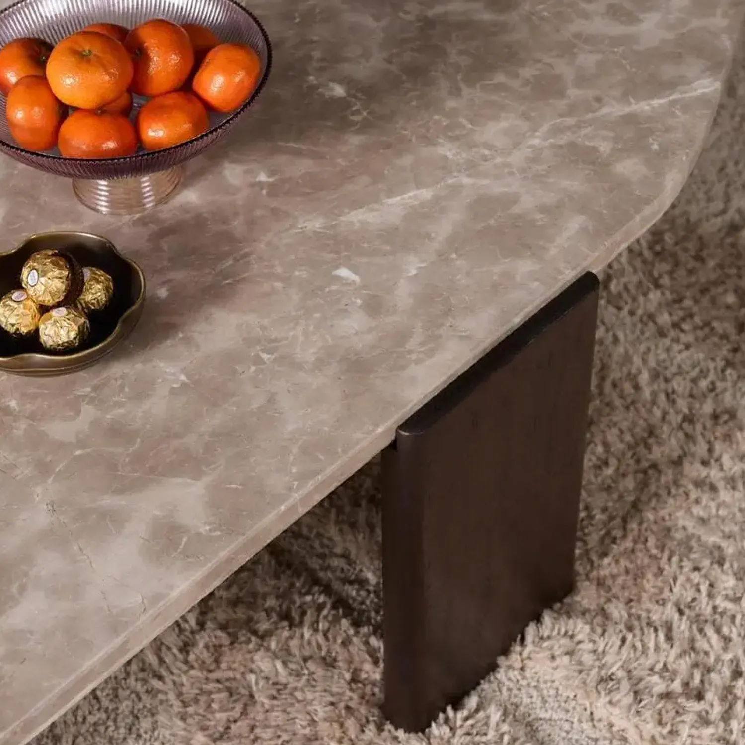 Furndea Salontafels|Elodie Salontafel Creme Marmer 128 cm