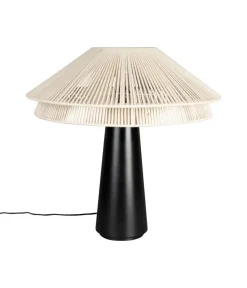 Dutchbone Tafellampen|Elon 1-lichts Tafellamp Wit 61cm