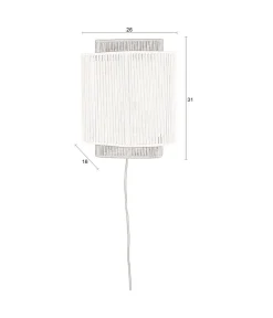 Dutchbone Wandlampen|Elon 1-lichts Wandlamp Wit