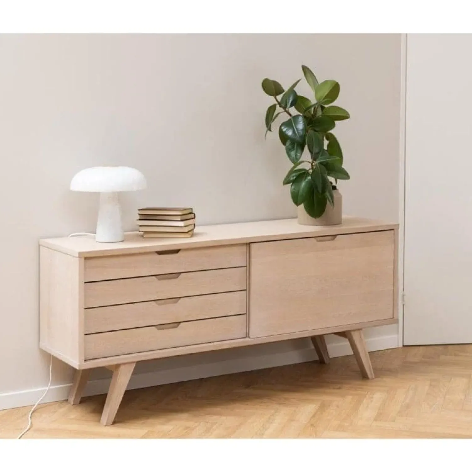 Nordhavn Dressoirs|Industriele Kasten|Eloria Dressoir Naturel 160cm