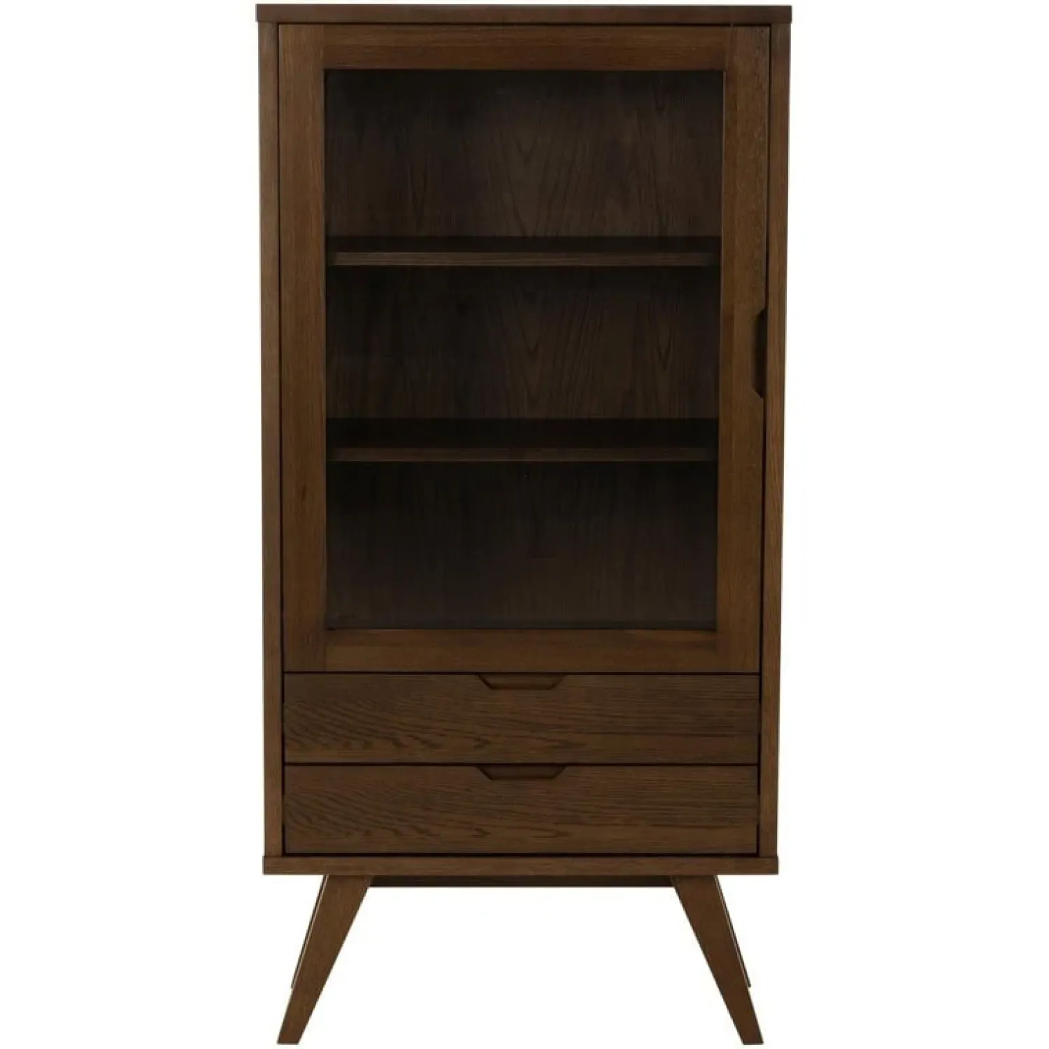 Nordhavn Vitrinekasten|Industriele Kasten|Eloria Vitrinekast laag Bruin 72cm