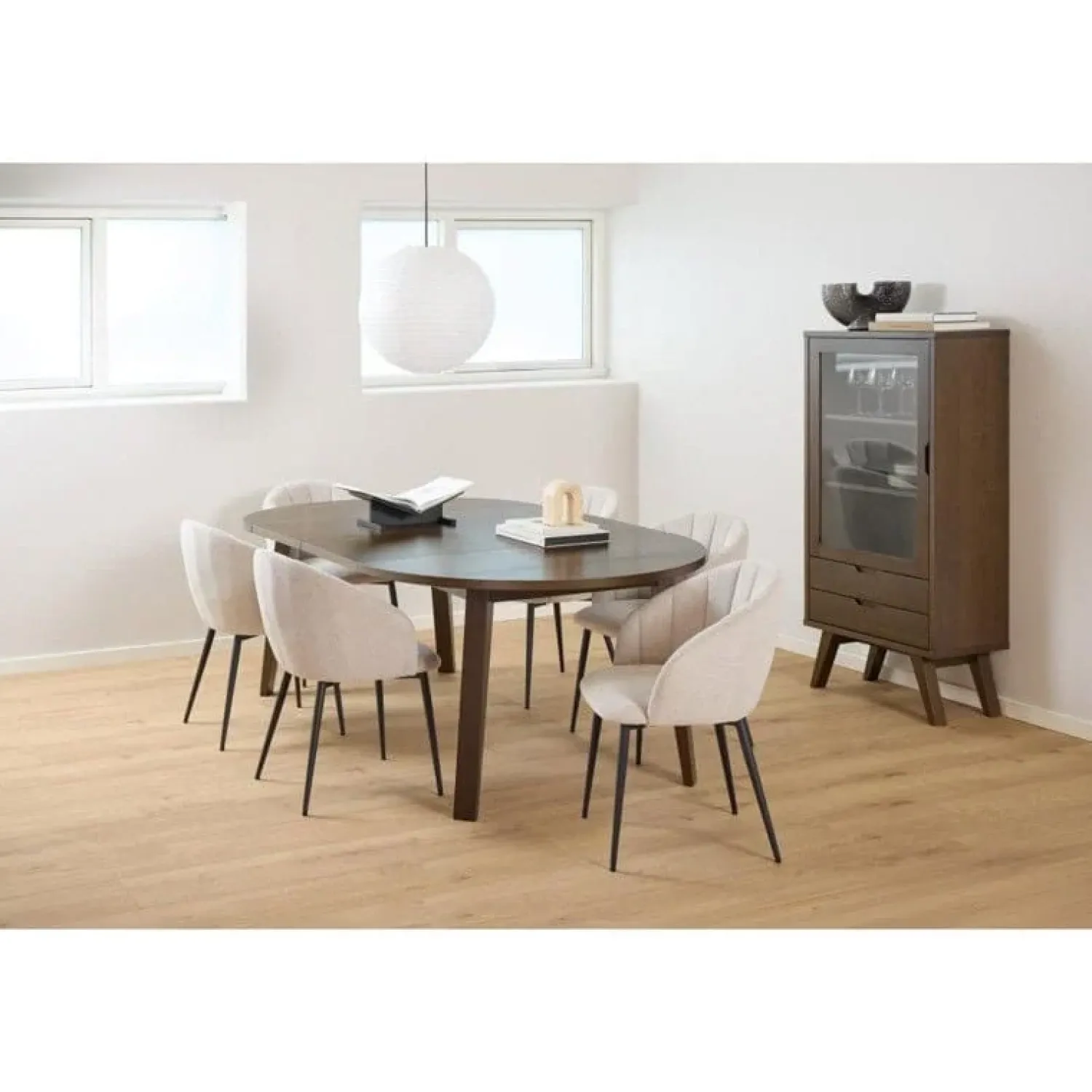 Nordhavn Vitrinekasten|Industriele Kasten|Eloria Vitrinekast laag Bruin 72cm
