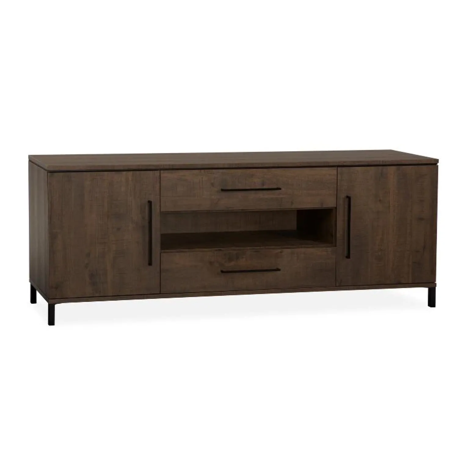 Maison Madera Dressoirs|Industriele Kasten|Elowen Dressoir groot 2-deurs Donkerbruin 222cm
