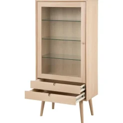 Nordhavn Vitrinekasten|Industriele Kasten|Elowen Vitrinekast Naturel 72cm