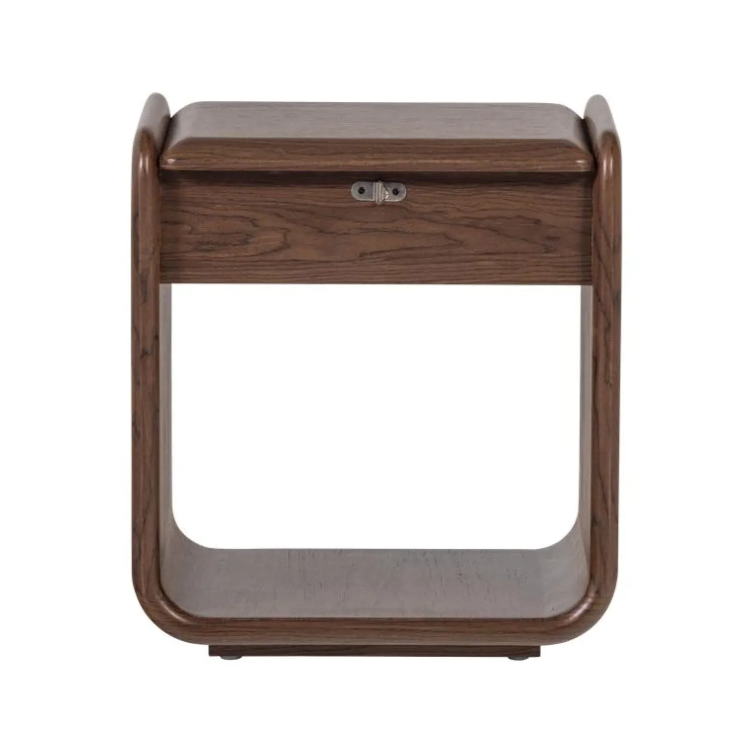 WOOOD Nachtkastjes|Industriele Kasten|Elura Nachtkastje 1 lade Fineer Bruin 51cm