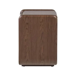 WOOOD Nachtkastjes|Industriele Kasten|Elura Nachtkastje 1 lade Fineer Bruin 51cm