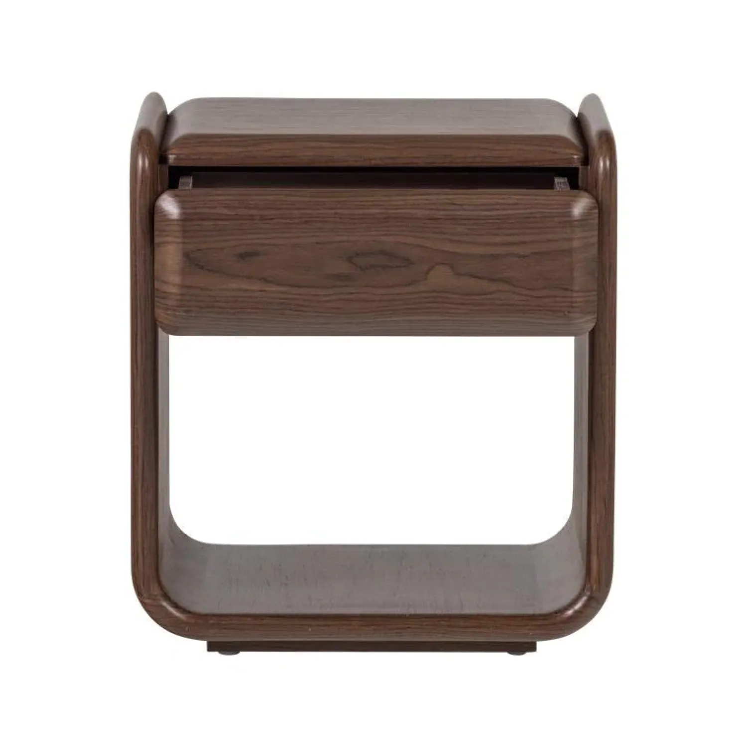 WOOOD Nachtkastjes|Industriele Kasten|Elura Nachtkastje 1 lade Fineer Bruin 51cm