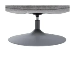 WOOOD Fauteuils|Elvi Draaifauteuil chenille structuur lichtgrijs