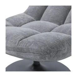 WOOOD Fauteuils|Elvi Draaifauteuil chenille structuur lichtgrijs