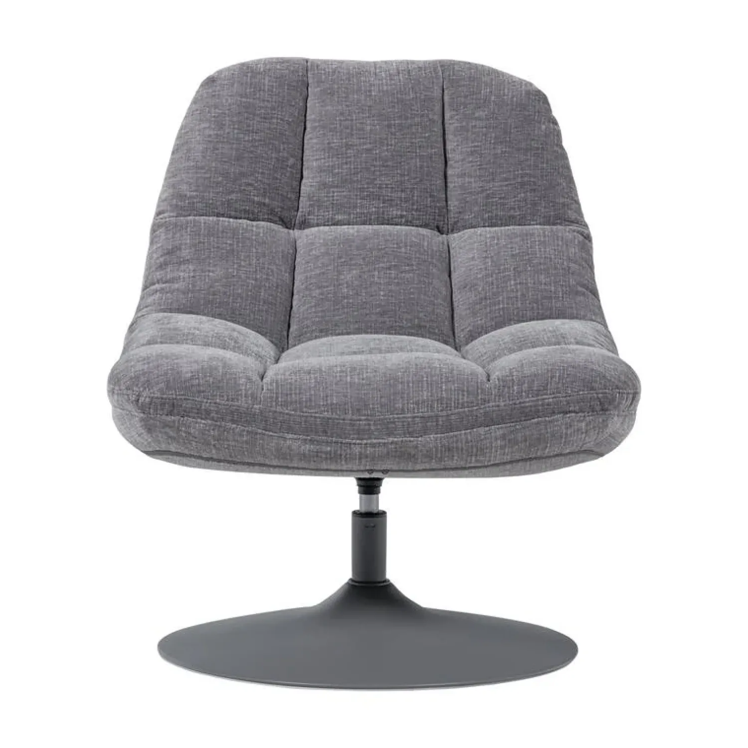WOOOD Fauteuils|Elvi Draaifauteuil chenille structuur lichtgrijs