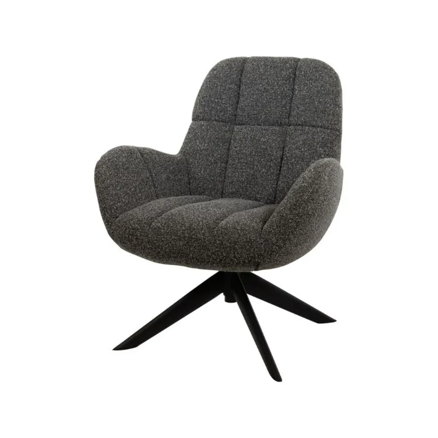 Mysons Fauteuils|Elvis draaifauteuil Boucle Antraciet