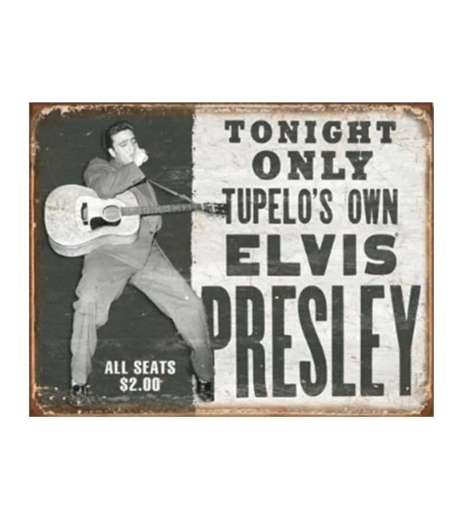 Metal Signs Metalen Borden|Elvis Presley tonight only - metalen bord
