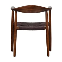 vtwonen Eetkamerstoelen|Embrace Eetkamerstoel gevlochten zitting beuken donkerbruin