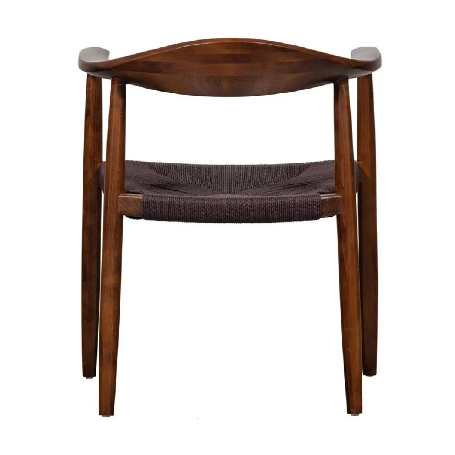 vtwonen Eetkamerstoelen|Embrace Eetkamerstoel gevlochten zitting beuken donkerbruin